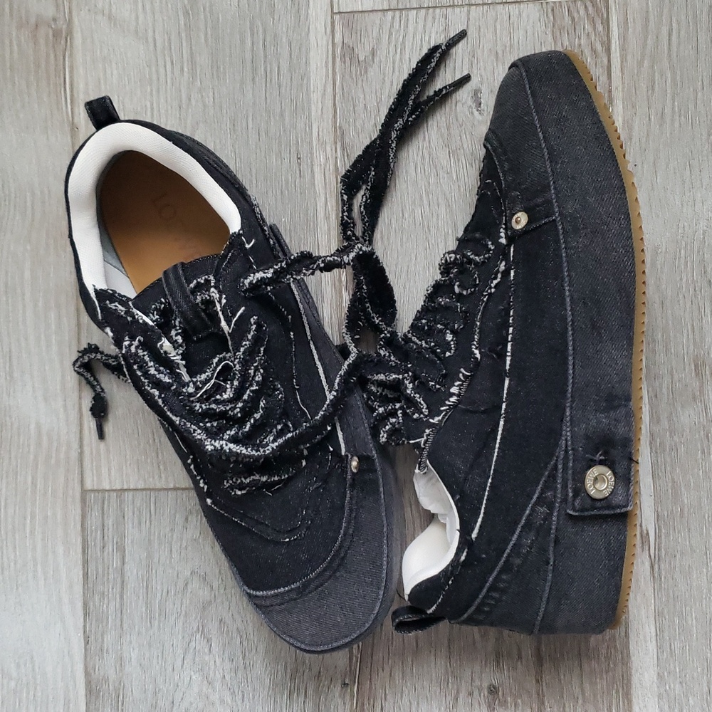 LOEWE Men's Deconstructed Denim Low-Top Sneakers | Brand New with Box